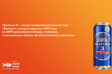 Пиво бутылочное Балтика №3 банка